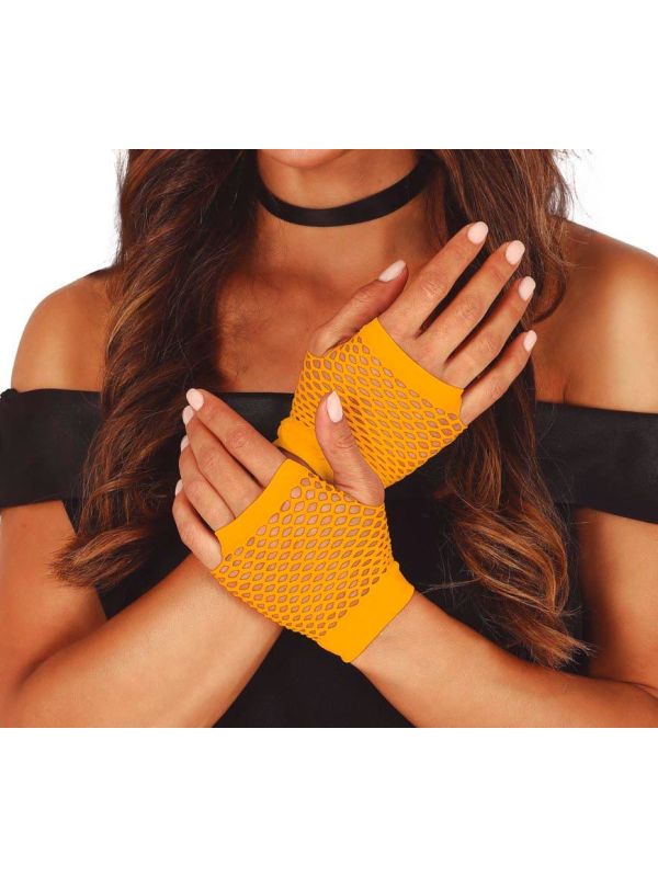 Oranje 80's Visnet Handschoenen