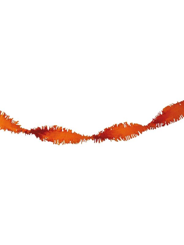 Oranje Crepe Papier Slinger 24 Meter