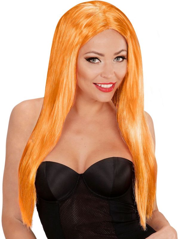 Oranje Glamour Pruik