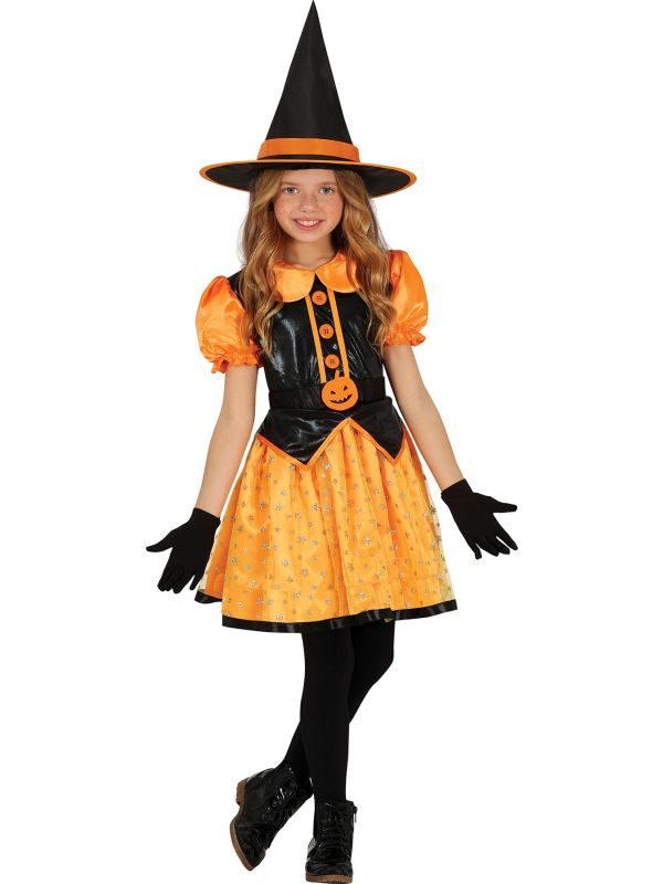 Oranje Glitter Heks Meisjes