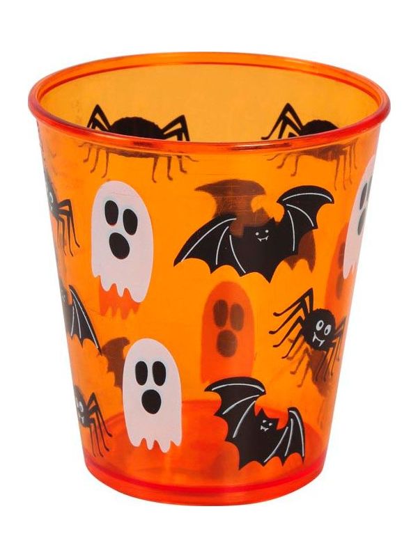 Oranje Halloween Party Beker 10cm