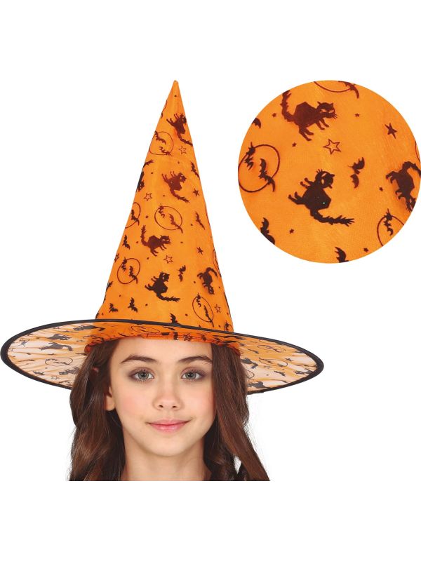 Oranje Heksenhoed Halloween Kinderen