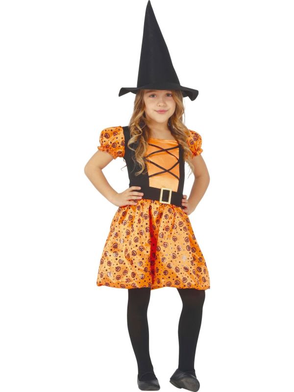 Oranje Heksenjurkje Pompoenprint