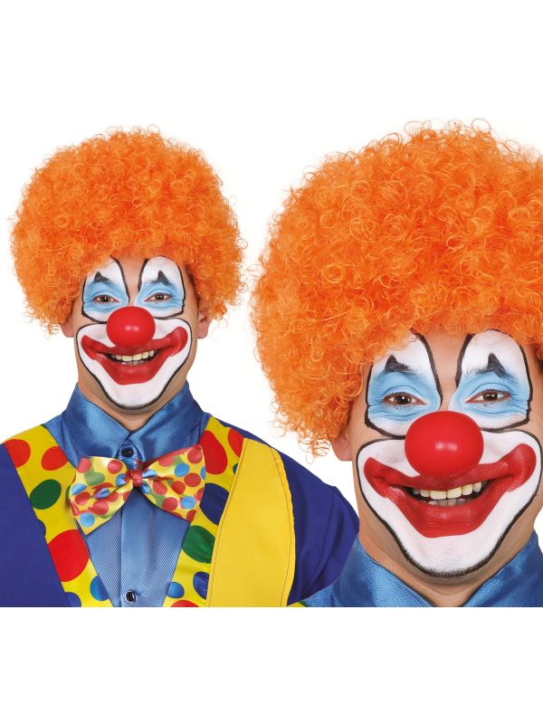 Oranje Krullen Pruik