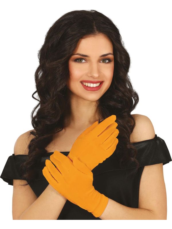 Oranje Lange Handschoenen Dames