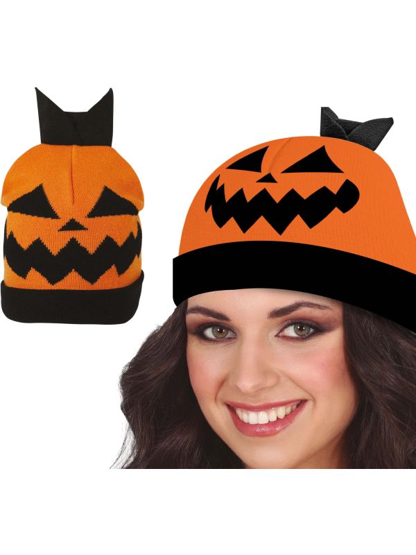 Oranje Pompoen Beanie Halloween