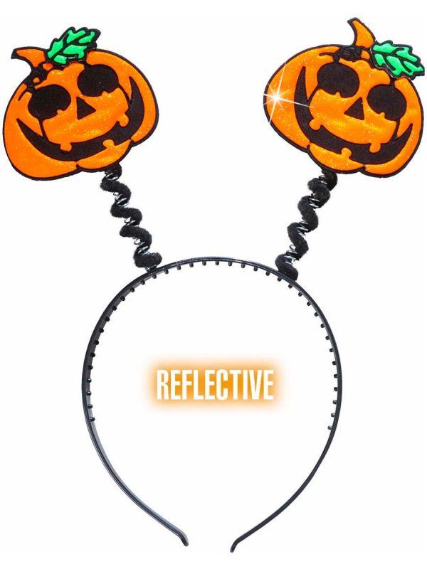 Oranje Reflecterende Pompoenen Haarband