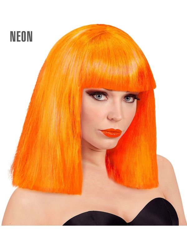 Oranje Showgirl Pruik