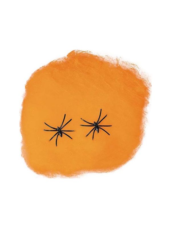 Oranje Spinnenweb 4 Spinnen