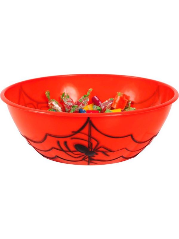Oranje Spinnenweb Halloween Schaal
