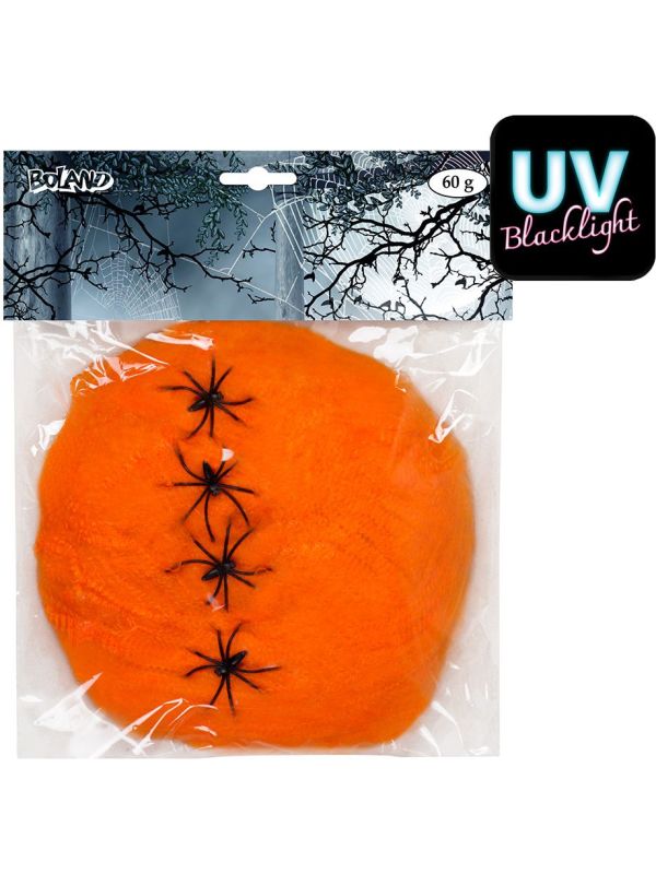 Oranje Spinsel met 4 Spinnen 60G