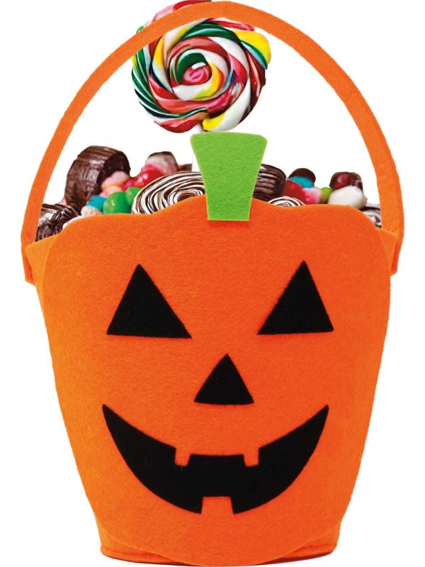 Oranje Trick Or Treat Pompoen Mandje Halloween