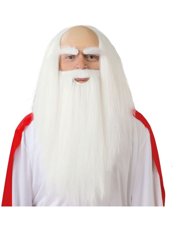 Oude Priester Pruik met Baard