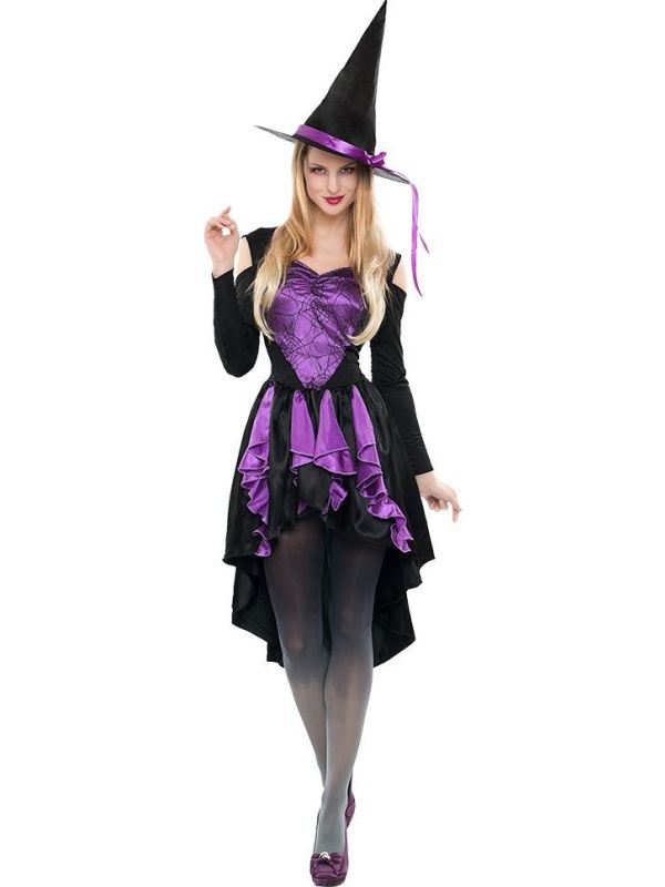 Paars Heksenkostuum Dames