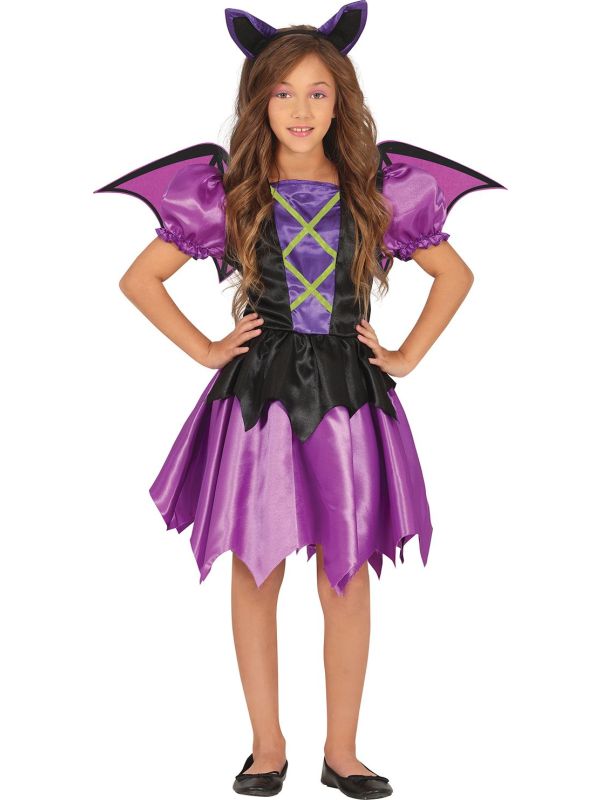 Paars Vleermuis Kostuum Meisjes