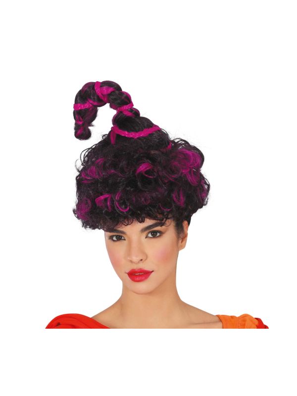 Paars Zwarte Heks Mary Sanderson Pruik