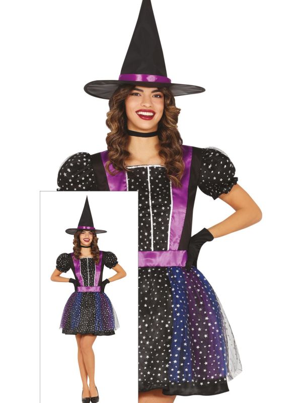 Paars Zwarte Sterrenheks Dames