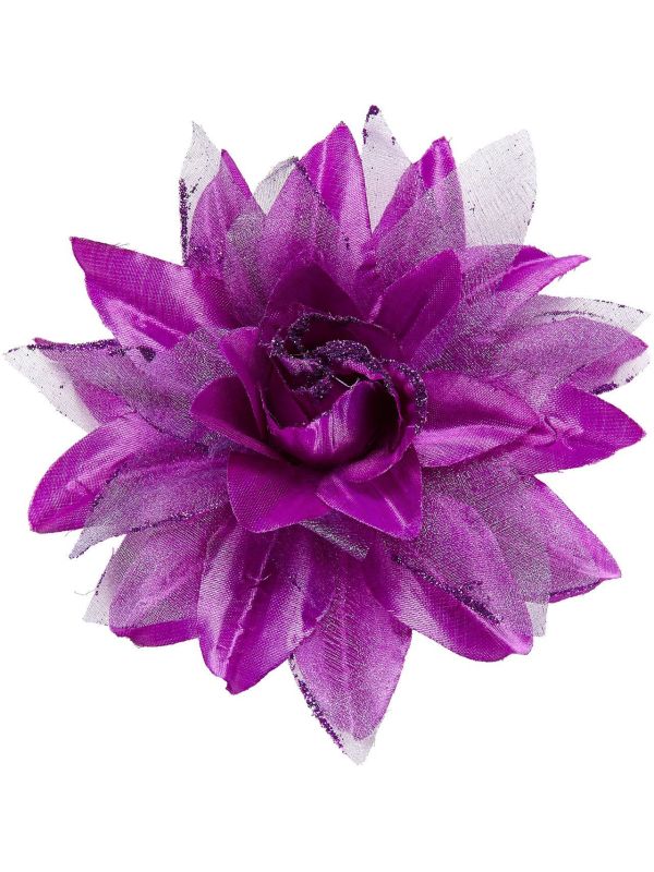 Paarse Bloem Haarclip