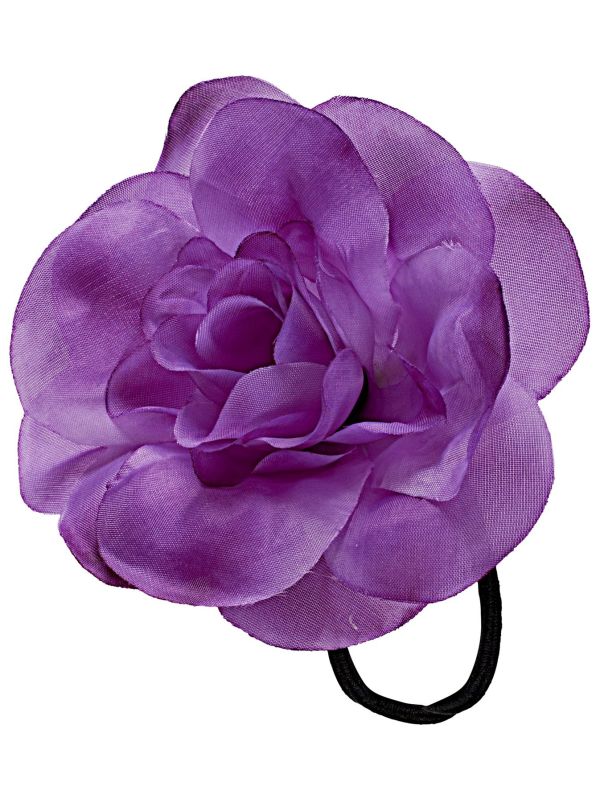 Paarse Bloem Haarelastiek