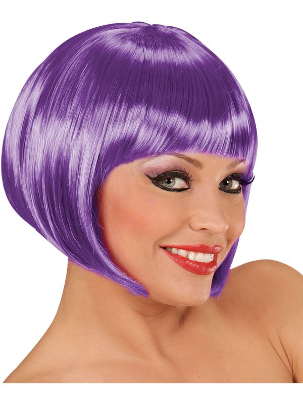 Paarse Boblijn Pruik