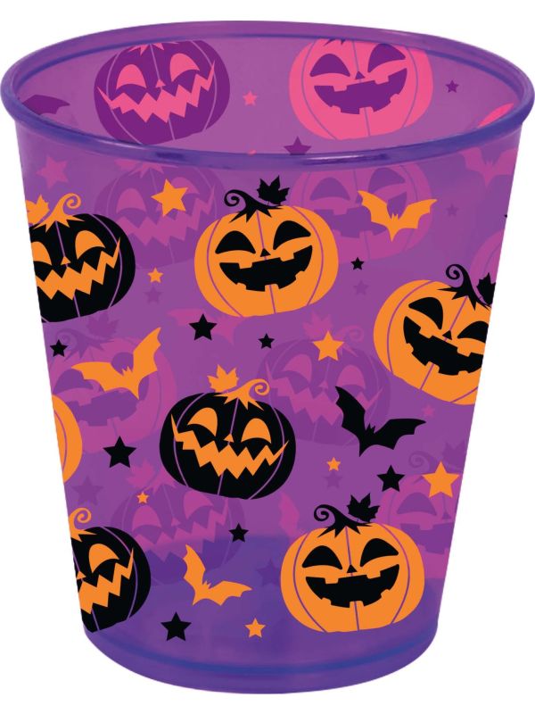 Paarse Halloween Figuren Partybeker