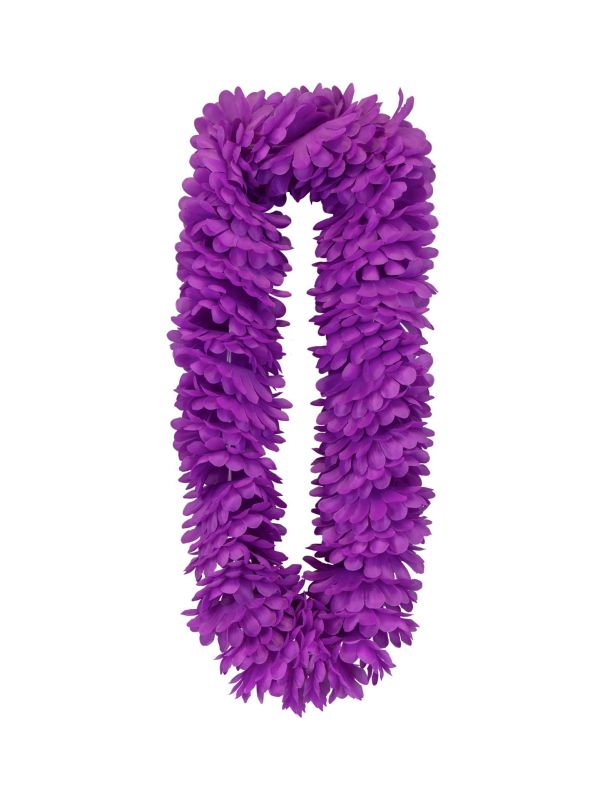 Paarse Hawaii Bloemenkrans Ketting