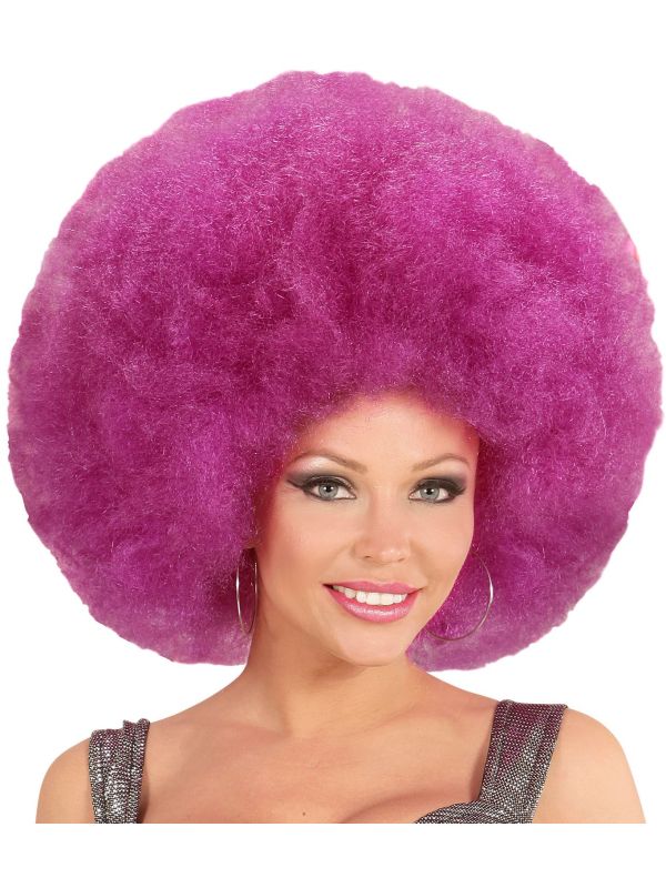 Paarse Maxi Afro Pruik