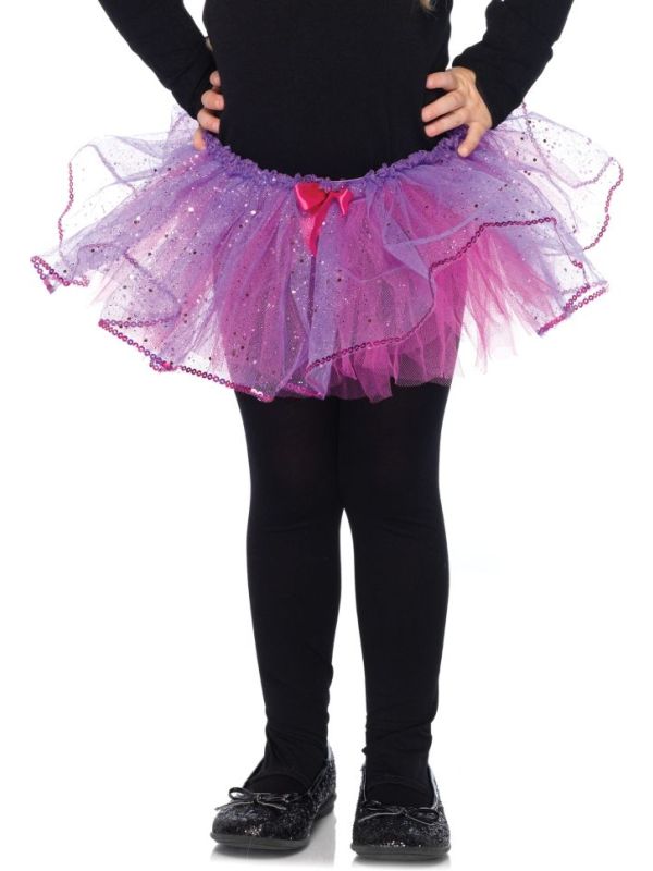 Paarse Meisjes Glitter Petticoat