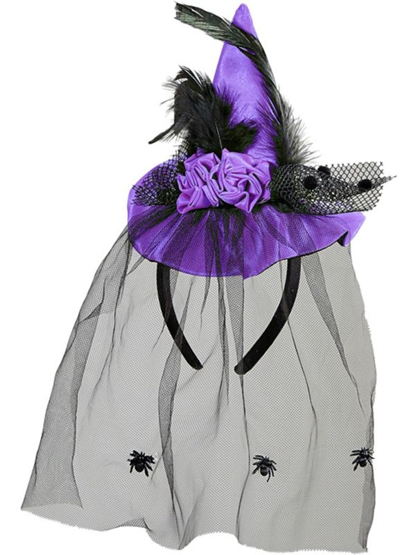 Paarse Mini Heksenhoedje