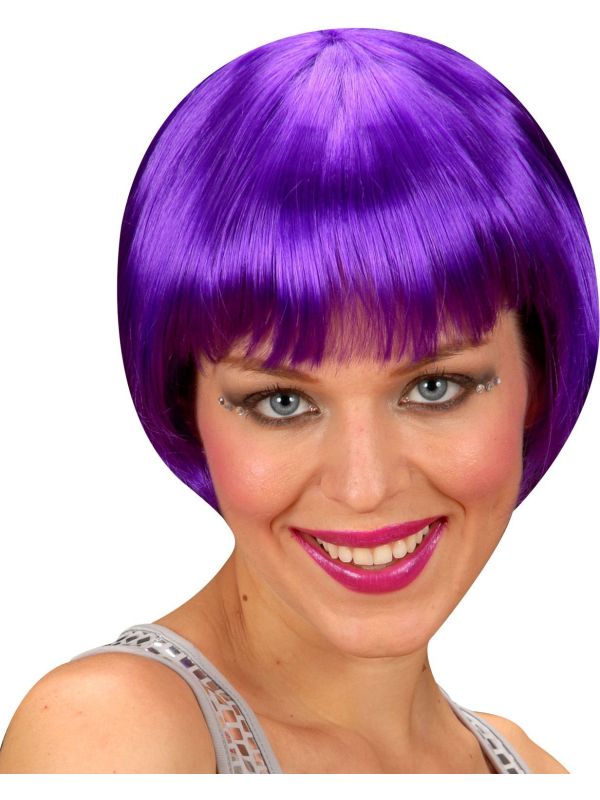 Paarse Rave Pruik