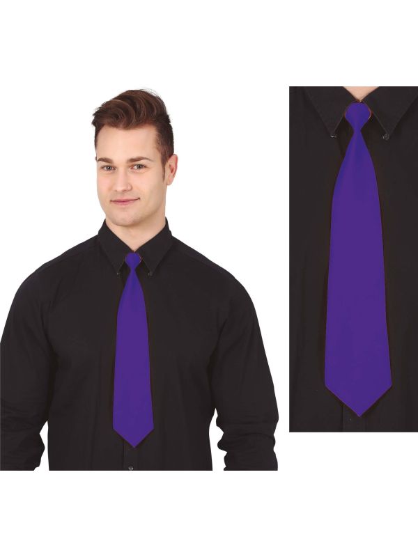 Paarse Retro Stropdas 45cm