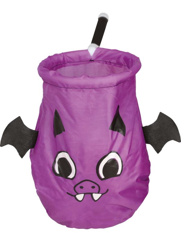 Paarse Vleermuis Snoepzak met Stok