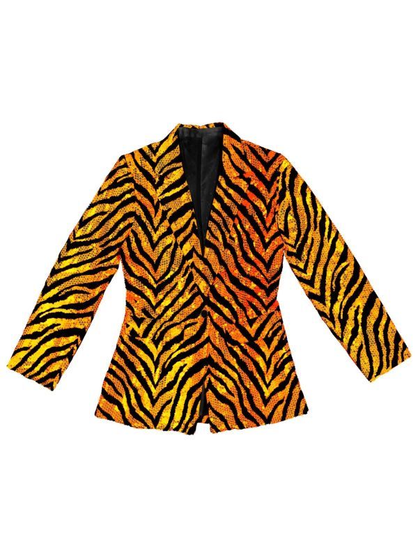 Pailletten Colbert Dames Tijgerprint