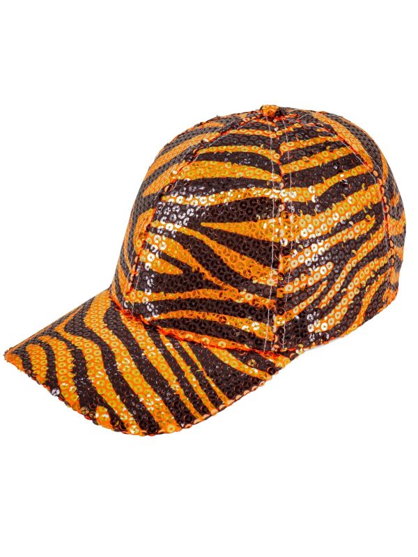 Pailletten Pet Oranje Tijgerprint Dames Heren