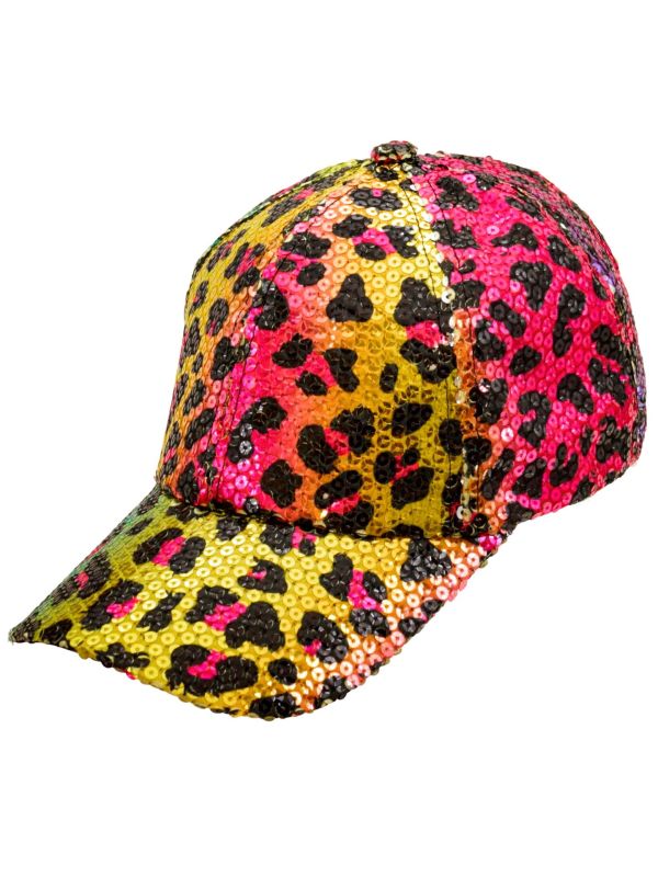 Pailletten Pet Regenboog Luipaardprint Dames Heren