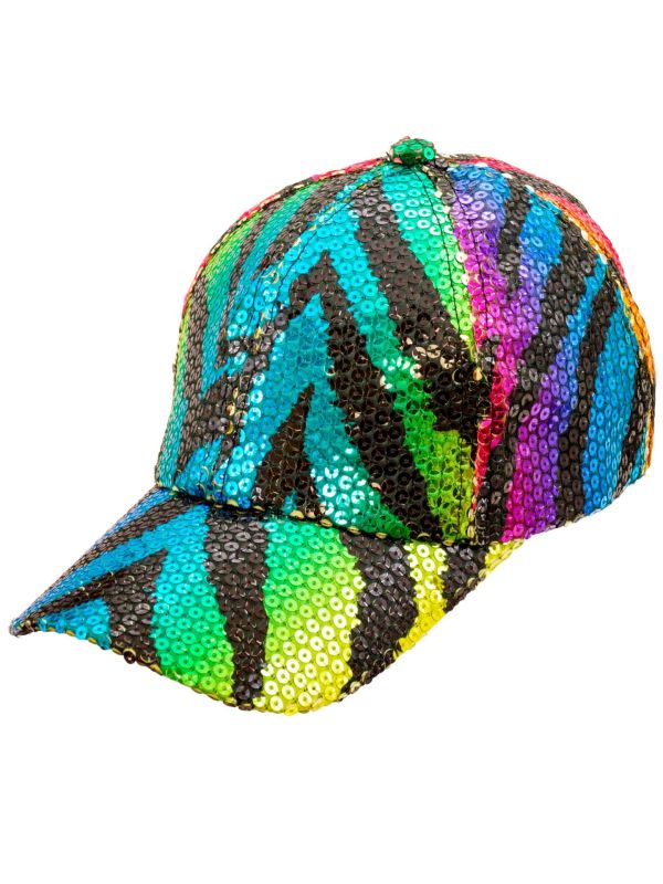 Pailletten Pet Regenboog Tijgerprint Dames Heren