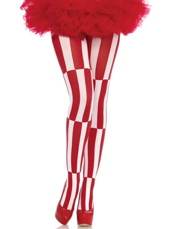 Panty&#x20;Optische&#x20;Illusie&#x20;Rood-Wit