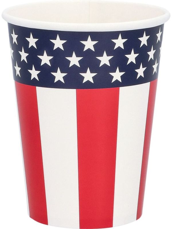 Papieren 'American Party' Bekertjes 10 Stuks