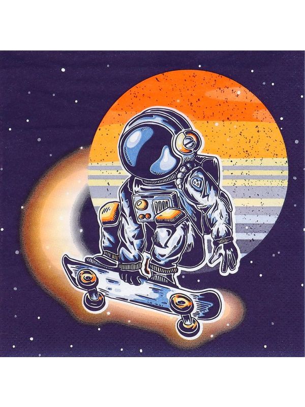 Papieren Ruimte Astronaut Servetten 20 Stuks