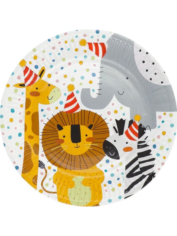 Papieren Safari Bordjes set Van 8