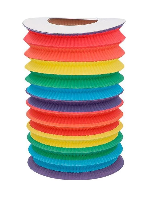 Papieren Trek Lampion Regenboog