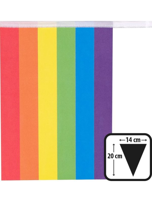 Papieren Vlaggenlijn Regenboog