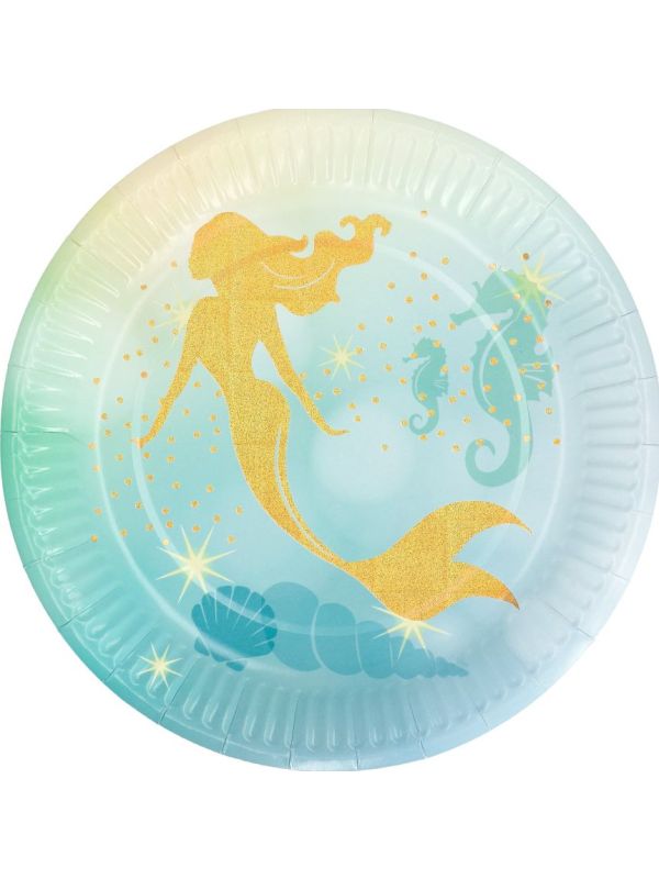 Papieren Zeemeermin Bordjes 10 Stuks