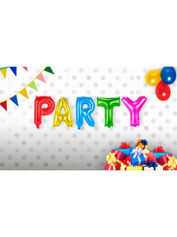 Party Gekleurde Folieballon Letters