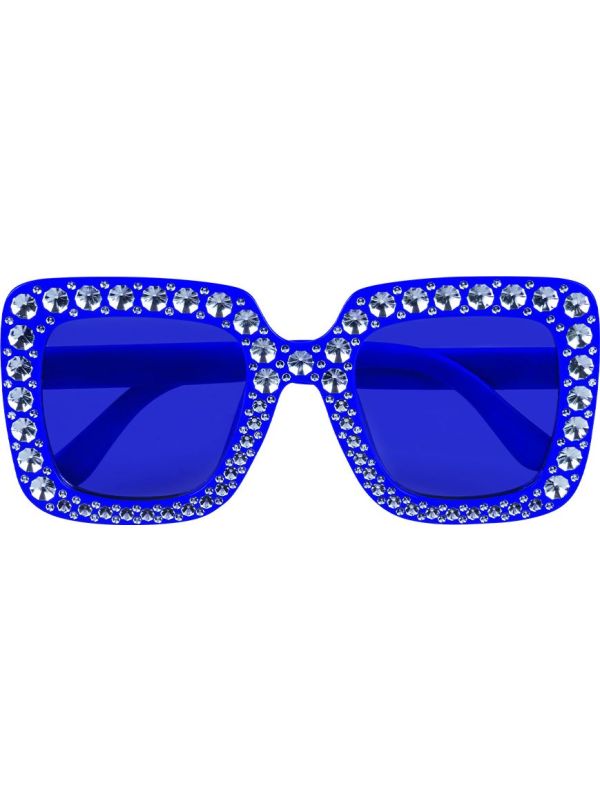 Partybril Bling Bling Blauw