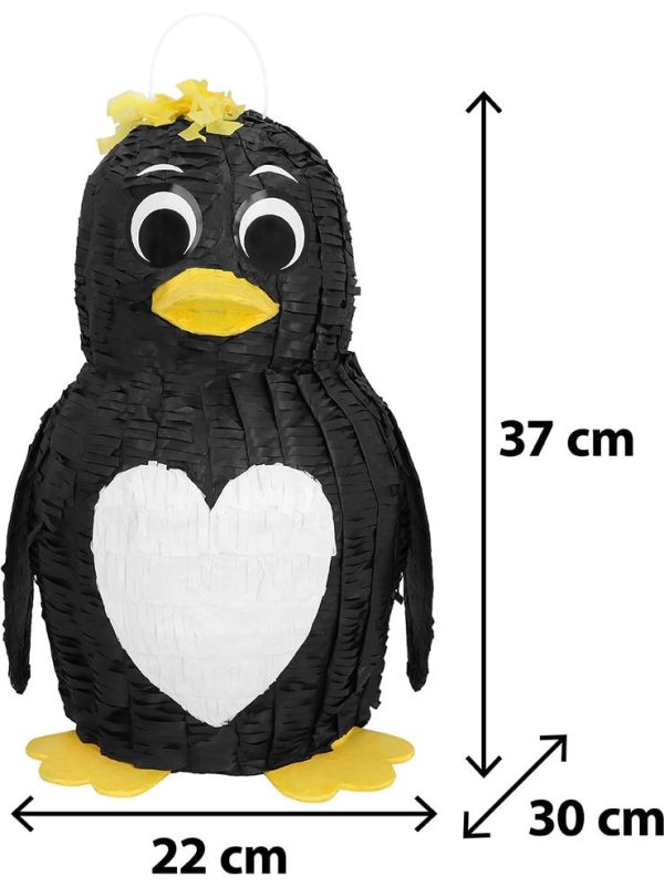 Piñata Pinguin Zwart Carnaval