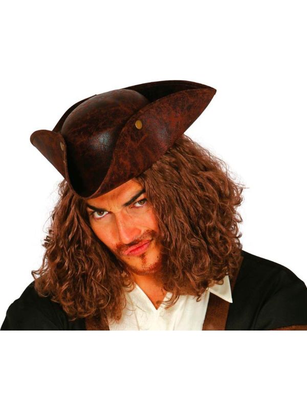 Piraten Bruine Leerlook Hoed