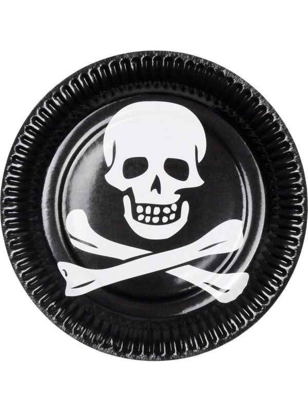 Piraten Doodshoofd Papieren Bordjes 10 Stuks