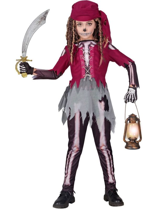 Piraten Skeletten Halloween Kostuum Meisjes