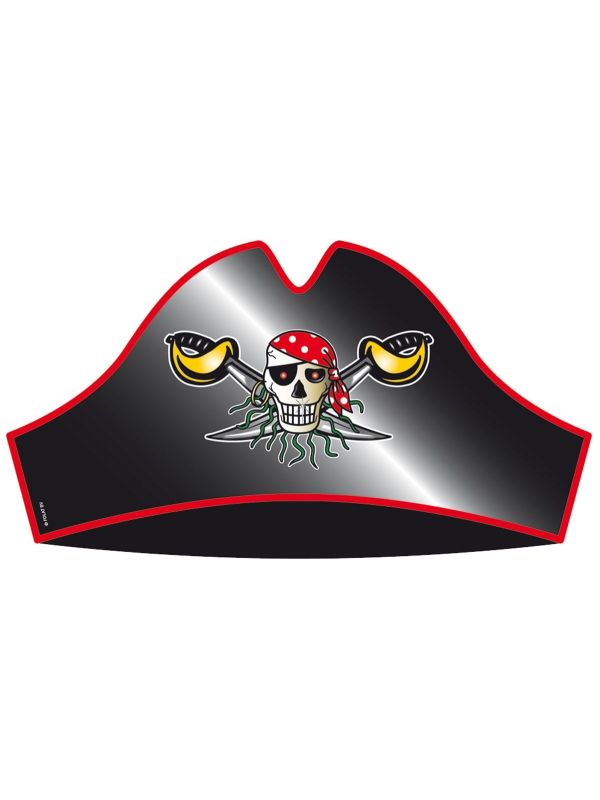 Piraten Thema Feesthoedjes 8 Stuks